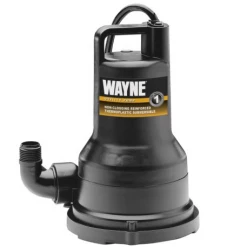 Wayne 1/5 HP Reinforced Thermoplastic Submersible Utility Pump VIP15 - Pumps & Wells