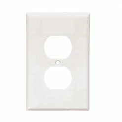 Eaton 1 Gang Mid-Size Duplex Receptacle Wallplate White - 2032W-BOX - Wire