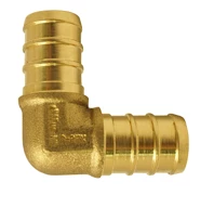 Apollo 1/2 Inch Brass PEX Barb 90 Degree Elbow - APXE12 - Bathroom