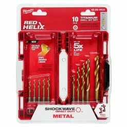 Milwaukee Tools 10 Piece Shockwave Hex Drill Bit Set - 48-89-4633 - Drill Bits