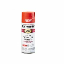 Rust-Oleum Stops Rust Spray Paint Stops Rust Satin Fire Red Spray 347023
