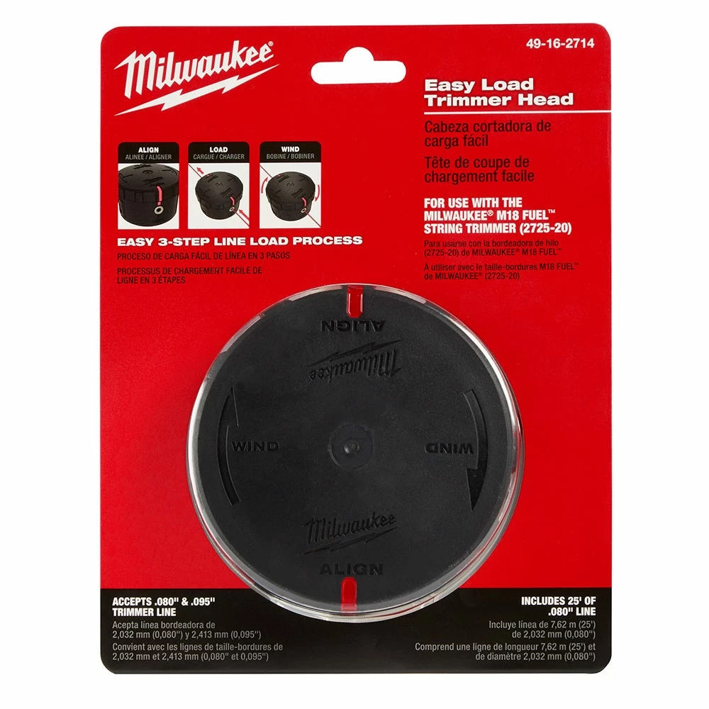 Milwaukee Easy Load Trimmer Head - 49-16-2714 - Leveling & Squares - Image 5