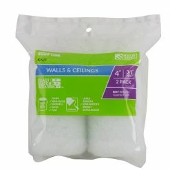 Shur-Line 4 Inch Best Knit P+P Trim Roller Cover 3/8 Inch Nap 2/Pk - 2007313 - Brushes