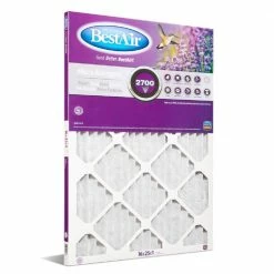 Bestair 16 x 25 x 1 Merv 12 Pleated Furnace Filter - B1-1625-12-6 - Furnace Filters & Maintenance