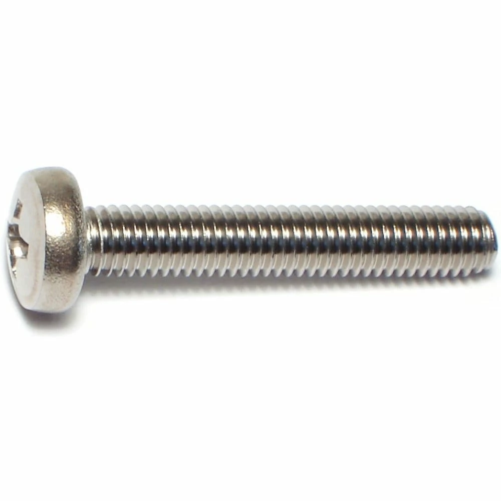 Midwest Fastener 5mm-0.8 x 30mm A2 Stainless Coarse Thread Phillips Pan Head Machine Screws - 87260 - Bolts