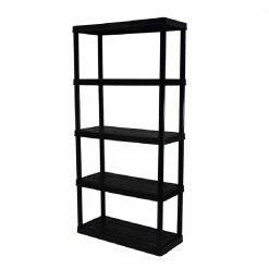 Gracious Living Medium Duty Ventilated Adjustable 5 Tier Shelving Unit - 91066MAXIT-1C