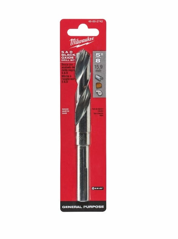Milwaukee 5/8" S&D Black Oxide Drill Bit - 48-89-2742 - Drill Bits