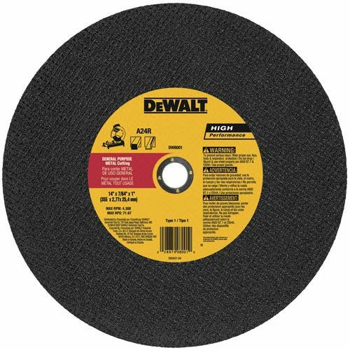 DeWalt 14" x 7/64" x 1 Stud Cutting Wheel DW8003 - Replacement Parts & Accessories - Image 2