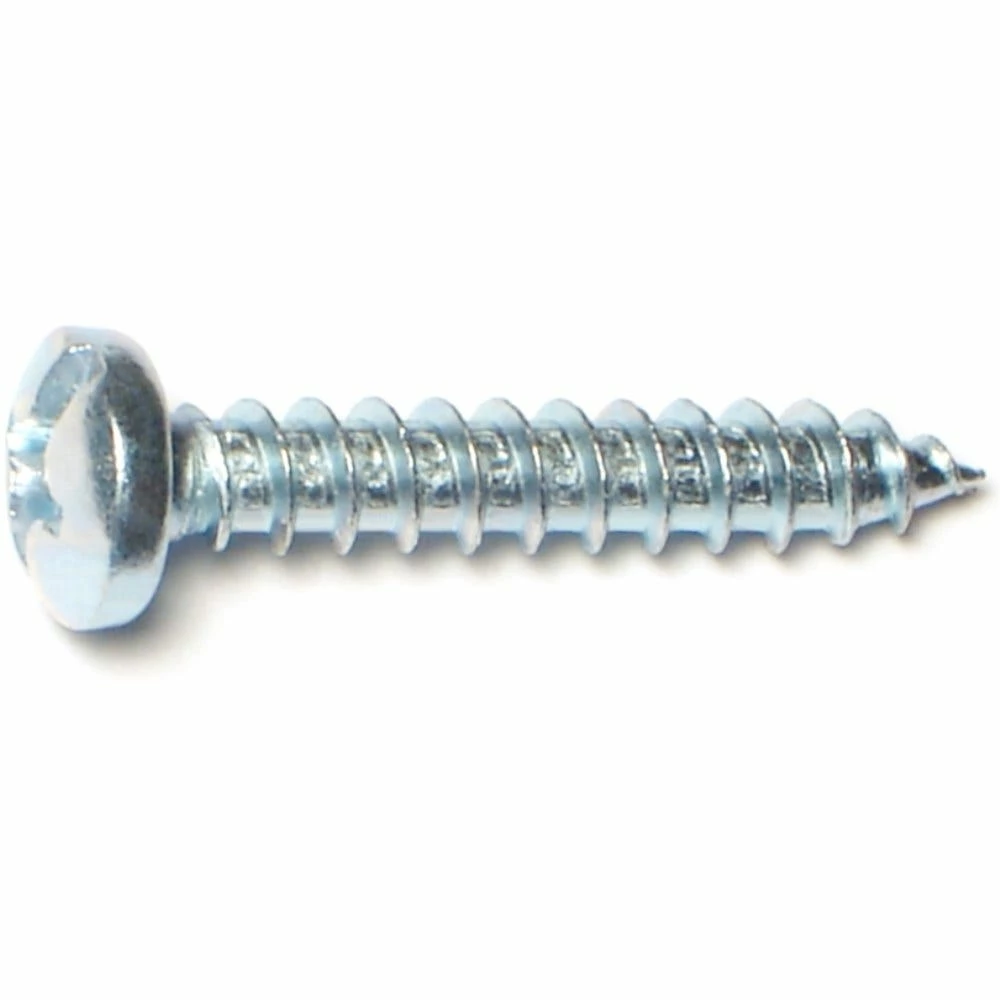 Midwest Fastener #12 x 1-1/4" Zinc Plated Combo Pan Head Sheet Metal Screws - 21293 - Bolts