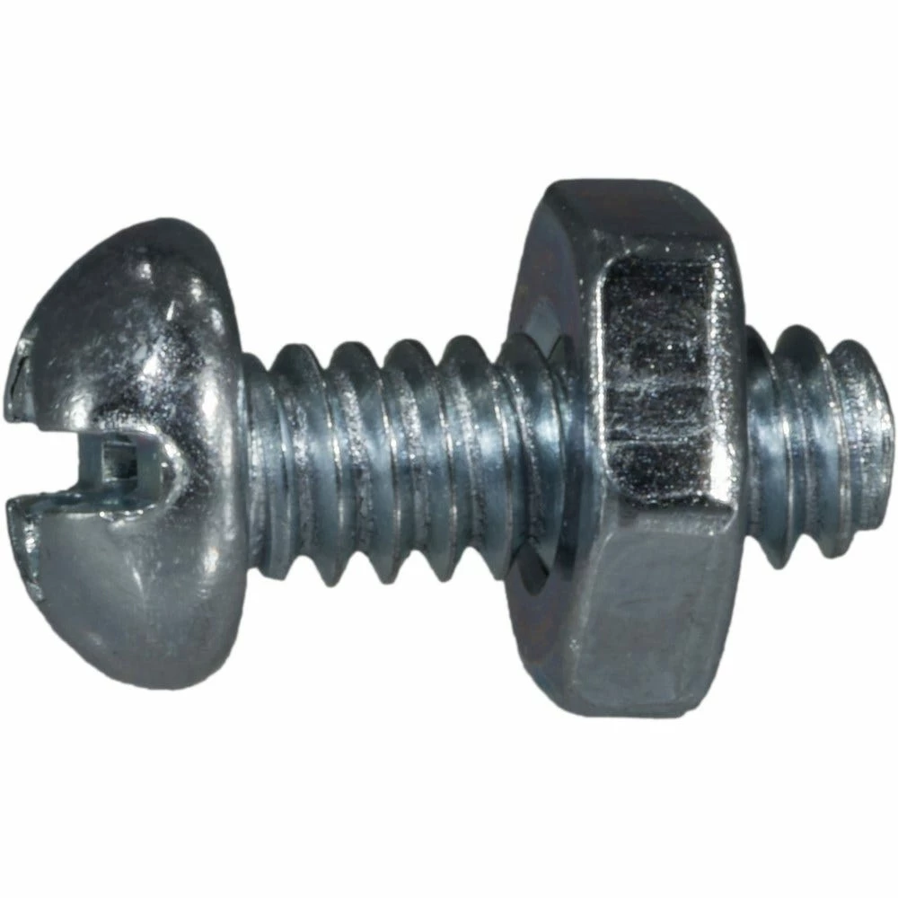 Midwest Fastener #10-24 x 1/2" Combo Round Head Machine Screws w/ Nuts - 23983 - Bolts - Image 2
