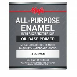 Majic All-Purpose Oil Base Enamel White Quart - 8-2474-2 - Exterior Paint