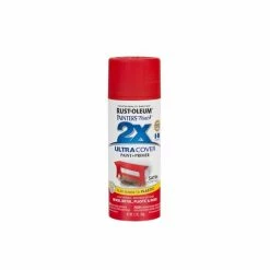 Rust-Oleum Ultra Cover 2X Spray Paint Satin Poppy Red Spray 277994