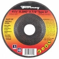 Forney Cuttng Disc 4 1/2 inch x .45 x 7/8 Type 27 SS - Replacement Parts & Accessories