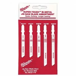 Milwaukee T-Shank Jig Saw Blade Assortment for Metal & Wood Cutting, General Purpose Assortment - 49-22-1178 - Jig Saw Blades