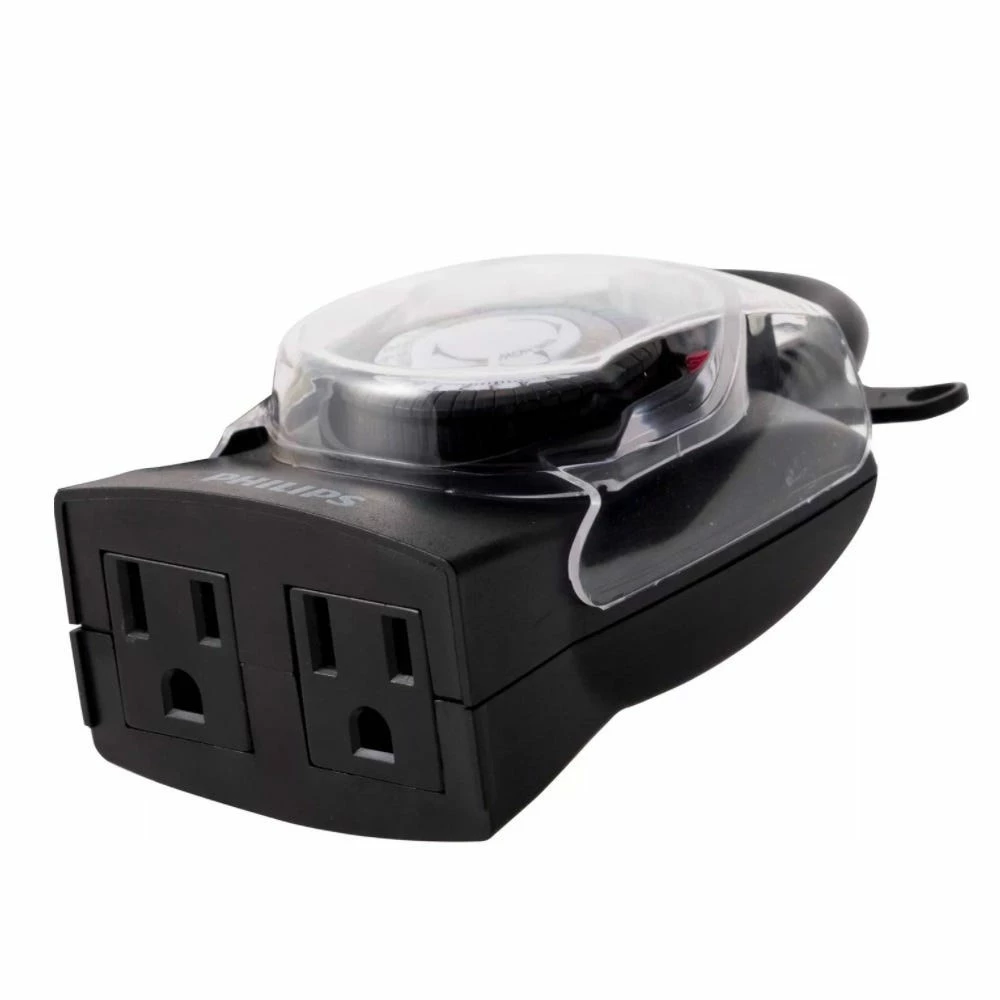 Philips Outdoor Timer, Mechanical, 24hr, 2-Outlet Grounded - SPC1238AT/27 - Extension Cords & Power Strips - Image 3