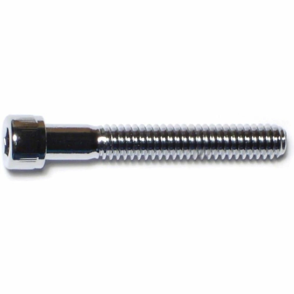 Midwest Fastener 1/4"-20 x 1-3/4" Chrome Plated Grade 8 Coarse Thread Knurled Socket Cap Screws - 87146 - Bolts - Image 2
