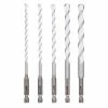Milwaukee Shockwave™ Carbide Multi-Material Drill Bits, 5-Piece Kit - 48-20-8898 - Power Tool Accessories