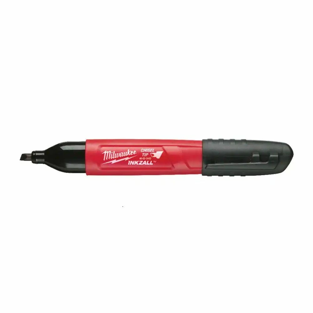 Milwaukee Inkzall™™ Black Chisel Tip Jobsite Marker - 48-22-3103 - Marking Tools - Image 2