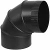 Imperial Mfg Black 6 inch Adjustable Stove Pipe Elbow 24 Gauge BM0014 - Fireplace Accessories