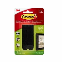 Command™ Large Black Picture Hanging Strips 17206BLK-ES - Miscellaneous Hardware