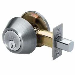 Master Lock Single Cylinder Deadbolt Satin Nickel - DSO0615 - Door Hardware