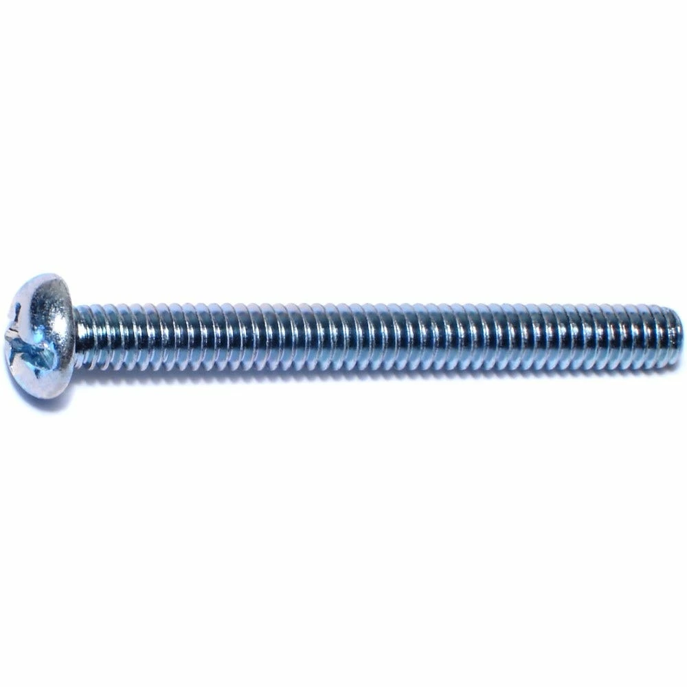 Midwest Fastener 1/4"-20 x 2-1/2" Zinc Plated Coarse Thread Combo Round Head Machine Screws - 11970 - Bolts