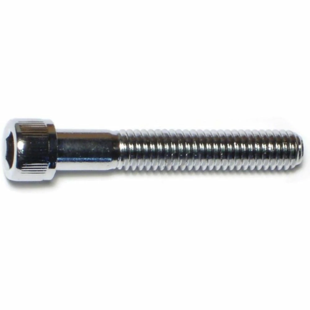 Midwest Fastener 5/16"-18 x 2-1/4" Chrome Plated Grade 8 Coarse Thread Knurled Socket Cap Screws - 87159 - Bolts - Image 2