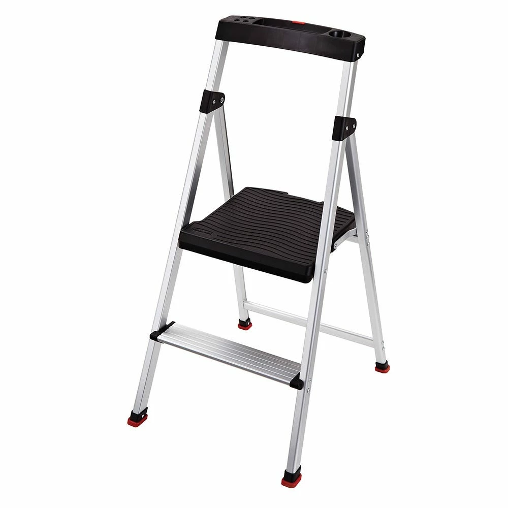 Rubbermaid Branded 2 Step Aluminum Step Stool RMA-2 - Ladders