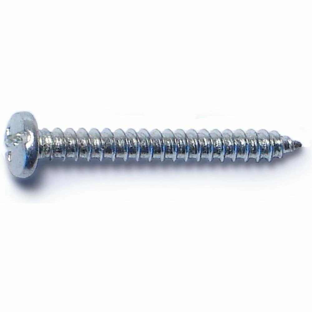 Midwest Fastener #4 x 1" Zinc Plated Combo Pan Head Sheet Metal Screws - 21262 - Bolts - Image 2