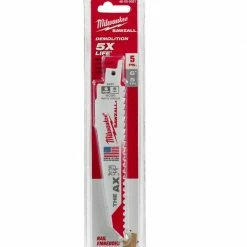 Milwaukee 6" 5 TPI the Ax Sawzall Blades, 5 Pack - 48-00-5021
