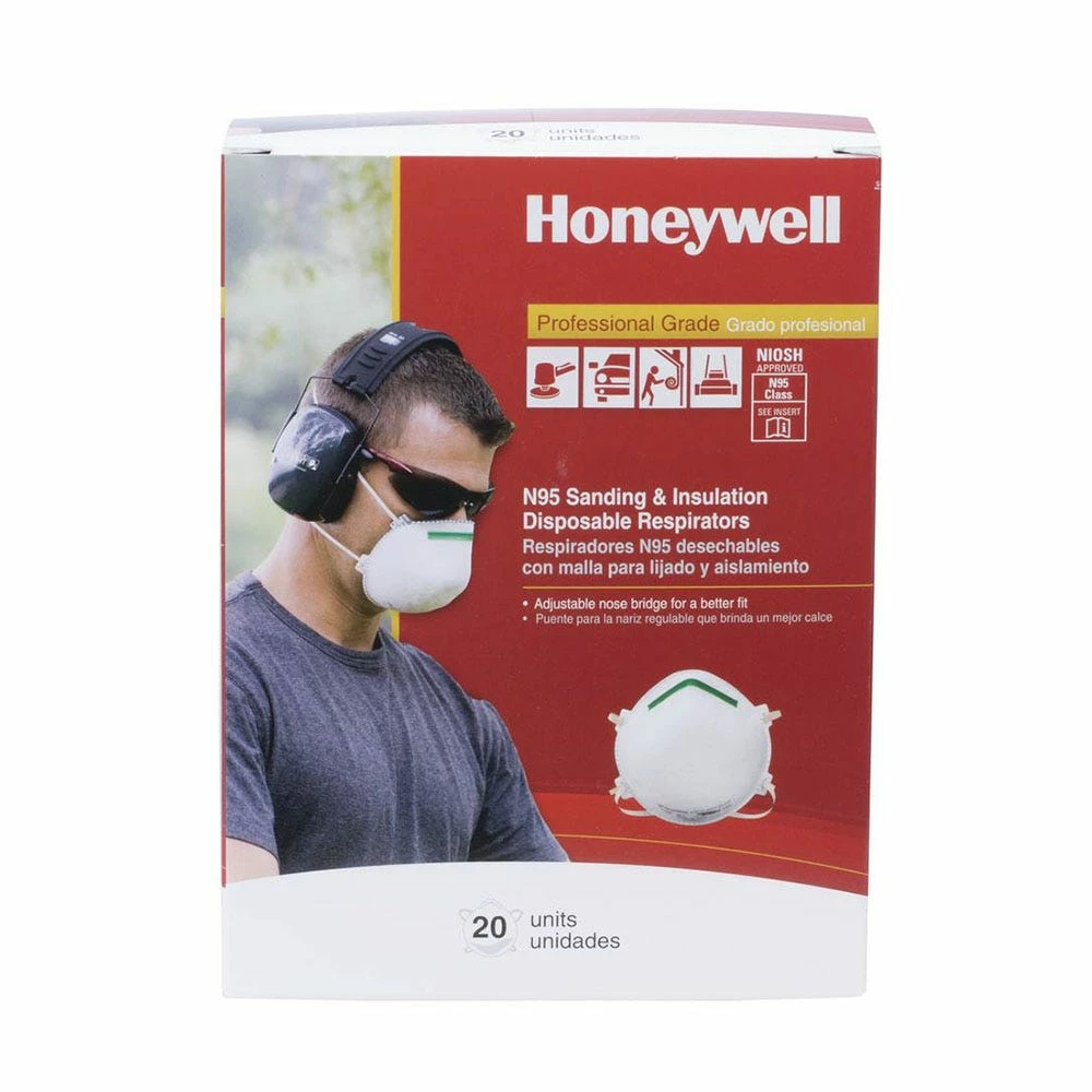 Honeywell Disposable Sanding and Grinding N95 Respirator Mask - RWS54003 - Respiratory Protection