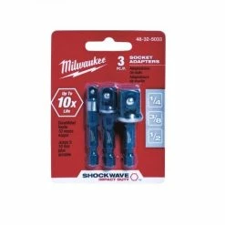 Milwaukee Shockwave™ Impact Duty 1/4" Socket Adapter, 3 Piece Set - 48-32-5033 - Replacement Parts & Accessories
