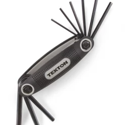 Tekton 9 Piece Folding Hex Key Wrench Set - 5/64-1/4 Inch - 25132 - Wrench & Wrench Sets