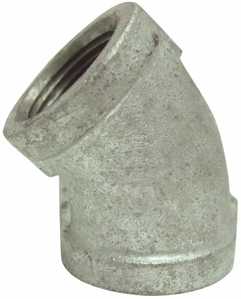 JMF Company 1/8 Fip x 1/8 Fip Galv 45 Elbow Barcoded - 3729002029802 - Hardware