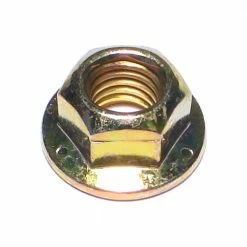 Midwest Fastener 3/8"-16 Yellow Zinc Plated Grade 8 Coarse Thread Flange Nuts - 87653 - Bolts