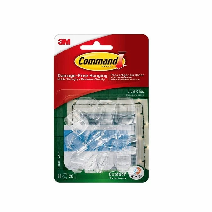 Command™ Outdoor Light Clips 17017CLR-AWES - Miscellaneous Hardware