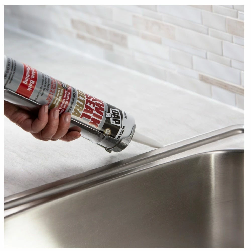 DAP Kwik Seal Ultra Advanced Kitchen & Bath Sealant - Clear, 10.1 oz. - 7079818898 - Caulks Sealants - Image 5
