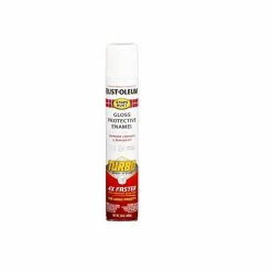 Rust-Oleum Stops Rust Turbo Gloss White 24oz Spray Stops Rust Turbo Gloss White Spray 334133 - Spray Paint