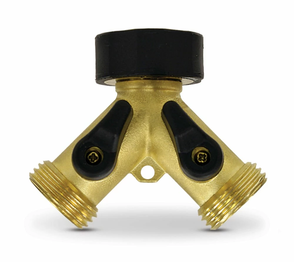 Gilmour Brass 2-Way Shut-Off Valve 813004-1001 - Hydrants & Valves
