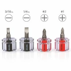 Tekton 4 Piece Mini Screwdriver Set - 26391 - Screw Drivers