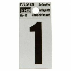 Hy-Ko 1.25In Reflective Numbers 1 - RV-15/1 - Hardware