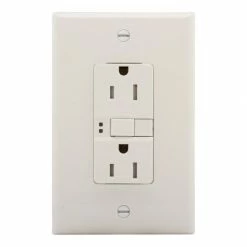 Eaton Self-Test GFCI 15A Tamper Resistant Duplex Receptacle - TRSGF15W - Wiring Accessories