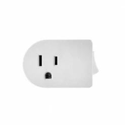 Jasco Cordinate Grounded Power Switch, Adds On/Off Switch to Any Outlet, White - 49968 - Extension Cords & Power Strips
