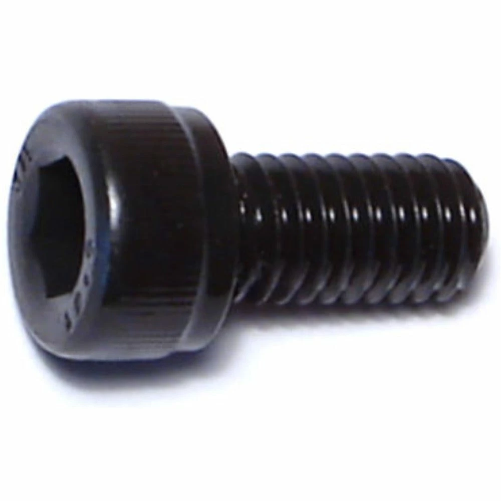Midwest Fastener 6mm-1.0 x 12mm Black Oxide Class 12.9 Coarse Thread Knurled Head Hex Socket Cap Screws - 85812 - Bolts
