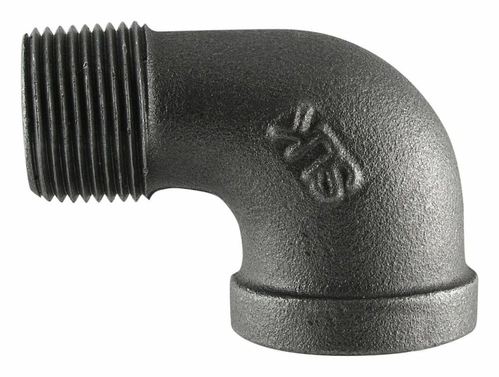 LDR Black 90 Degree Street Elbow 1" 310 SE90-1 - Malleable Fittings - Image 2