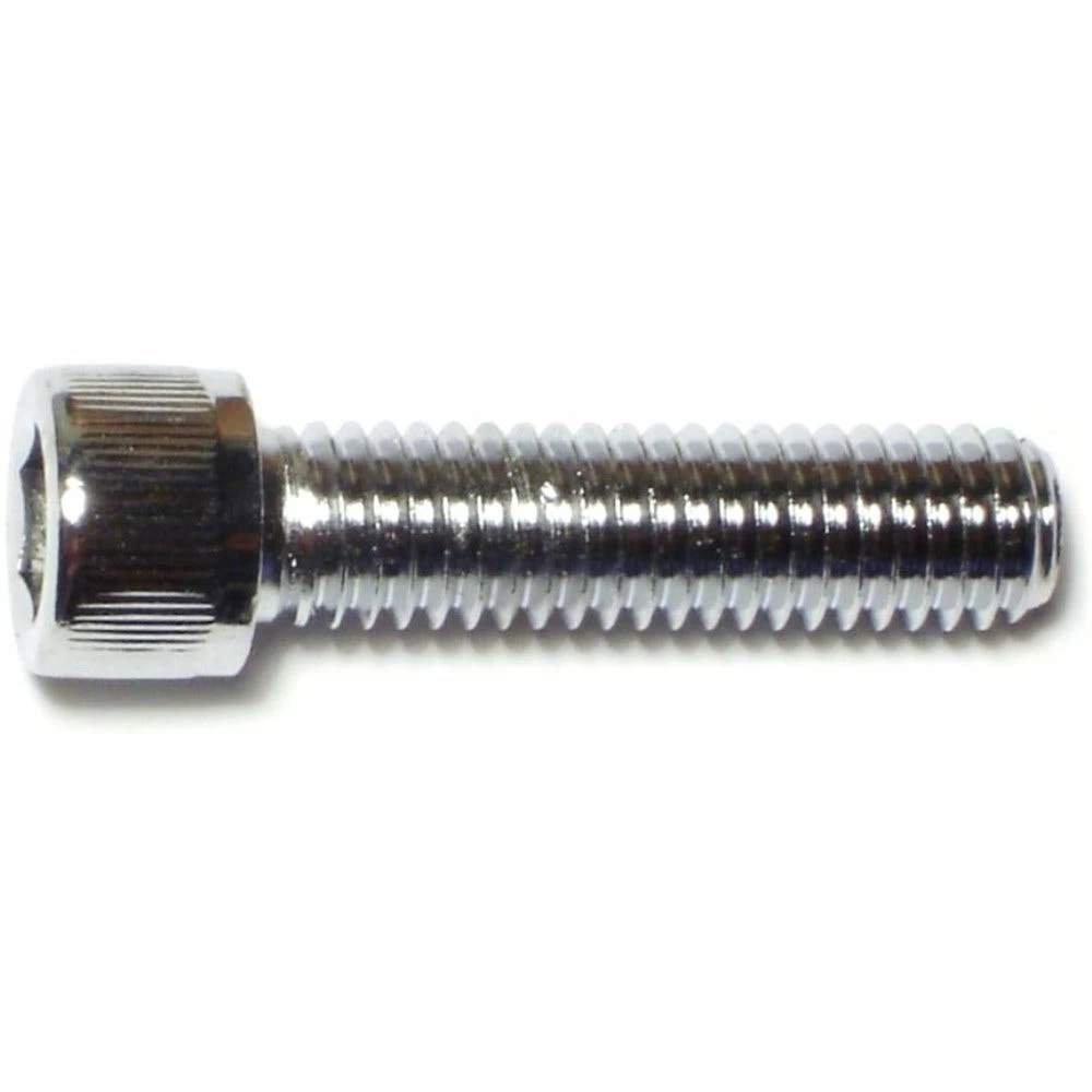 Midwest Fastener 3/8"-16 x 1-1/2" Chrome Plated Grade 8 Coarse Thread Knurled Socket Cap Screws - 87165 - Bolts - Image 2