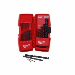 Milwaukee Thunderbolt Black Oxide Twist Drill Bit Set, 21-Piece Set - 48-89-2801 - Drill Bits