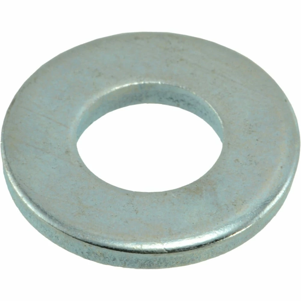 Midwest Fastener 5/16" x 11/32" x 11/16" Zinc Plated Grade 2 SAE Flat Washers - 81136 - Bolts - Image 2