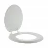 AquaPlumb Round Wood Toilet Seat, White CTS100W - Toilets & Toilet Seats