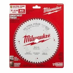 Milwaukee 7-1/4 Inch 60T Ultra Fine Finish Circular Saw Blade 48-40-0730 - Circular Saw Blades